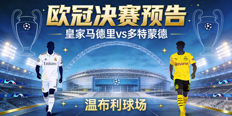 欧冠决赛预告 - 皇家马德里与多特蒙德在温布利球场