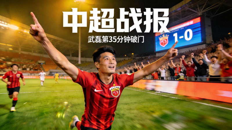 中超战报 - 武磊进球后庆祝